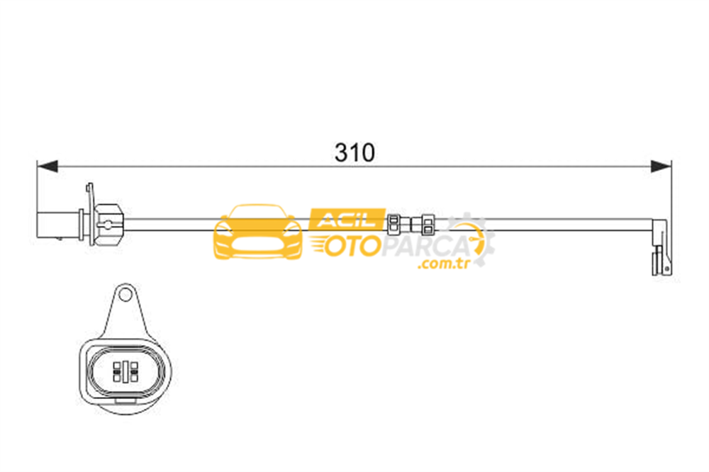 Audi BOSCH 1987474506 | Fren Balata Kablosu On 11-Aı.A6-A8-Q5