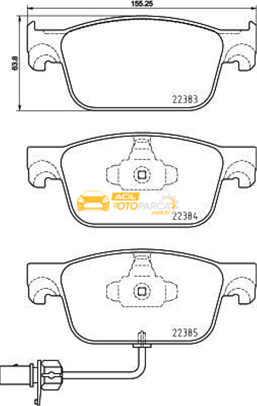 Audi BREMBO P85153 | Fren Balatası Ön (Audi A4 16-A5 17 -)
