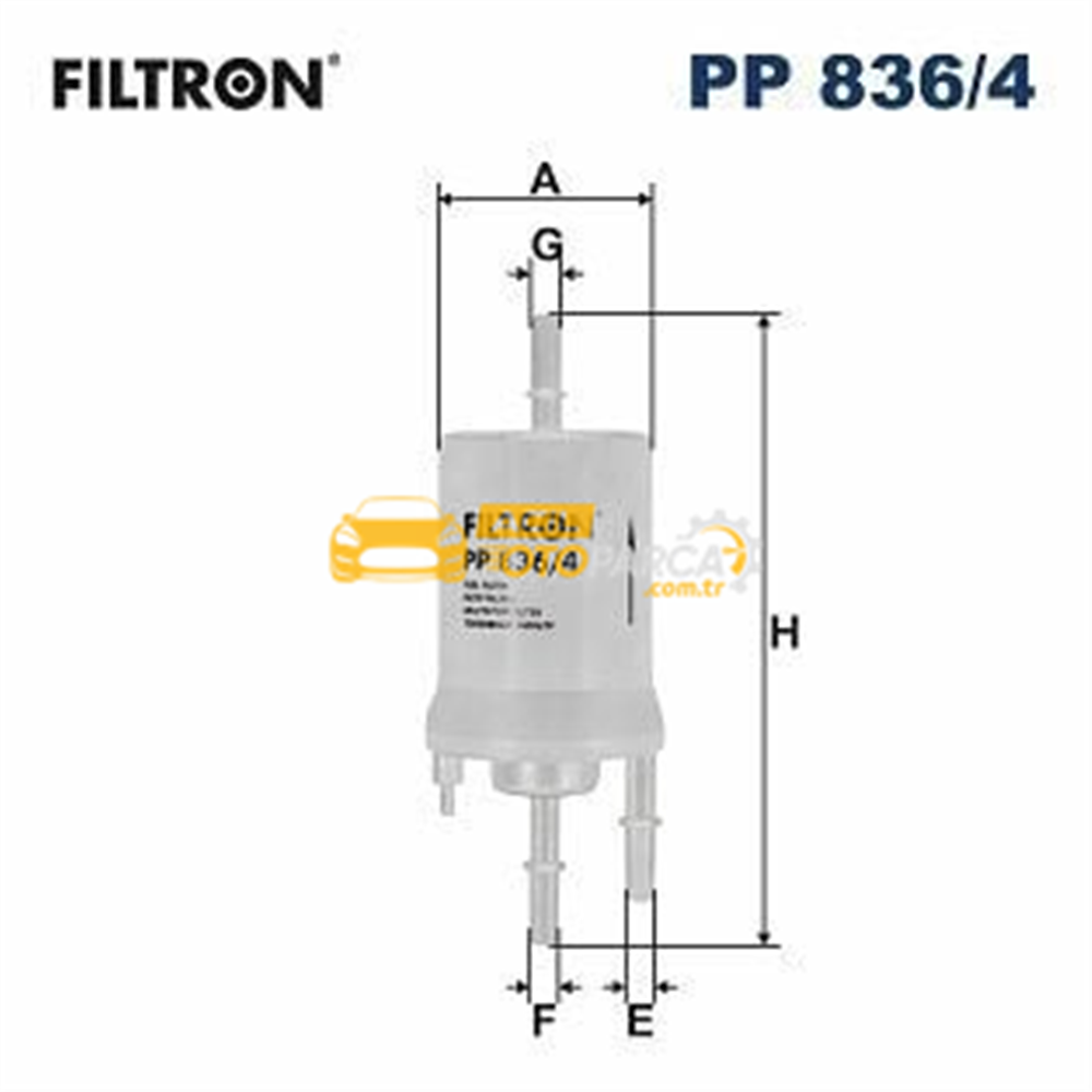 Audi FILTRON PP836-4 | Benzin Filtresi 04-Golf.V.VI-Jtt-Pol-Fab-Oct-A3 1.4-1.6 16V 4.Bar