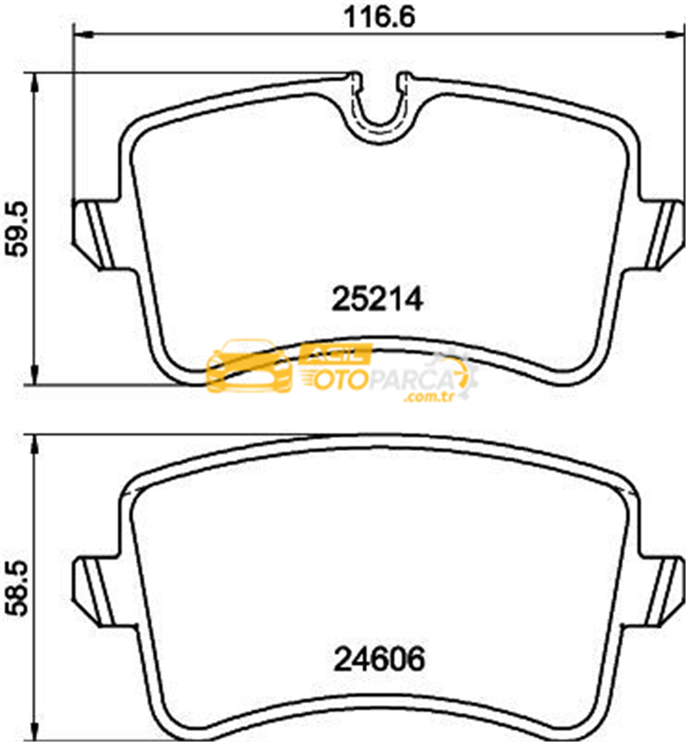 Audi HELLA PAGİD 8DB355025-311 | Fren Balatası Audi, Porsche A4 Avant (8K5, B8) , A4 Avant (8W5, B9) , A5 (8T3) , A5 Convertible (8F7) ,