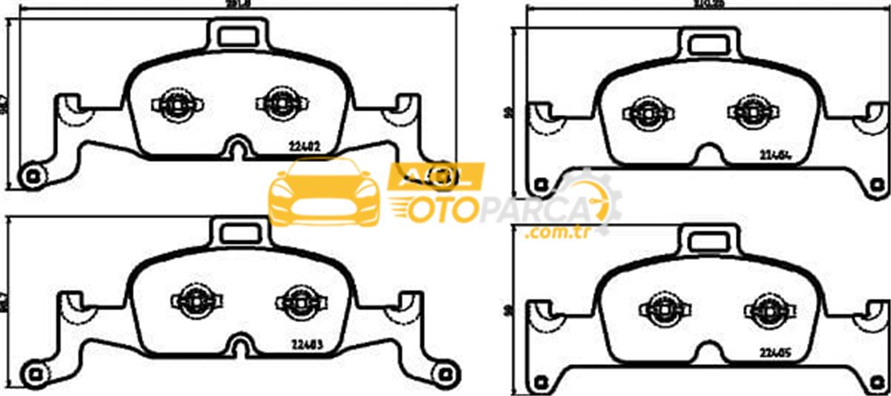 Audi HELLA PAGİD 8DB355025-811 | Fren Balatası Audi A4 (8W2, 8Wc, B9) , A4 Allroad (8Wh, 8Wj, B9) , A4 Avant (8W5, 8Wd, B9) , A4l (B9, 8