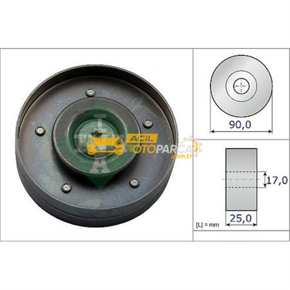 Audi INA 532069410 | Audi A4 2008-2012 Model Arası 2.0 TDI CDH Motor V Kayış Avare Bilyası