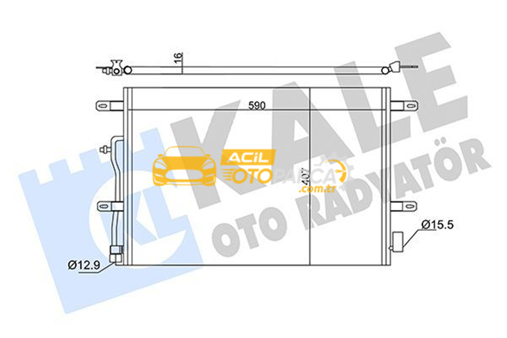 Audi KALE 342410 | Klima Radyatörü (Kondenser) 01-05 Aı.A4-A6