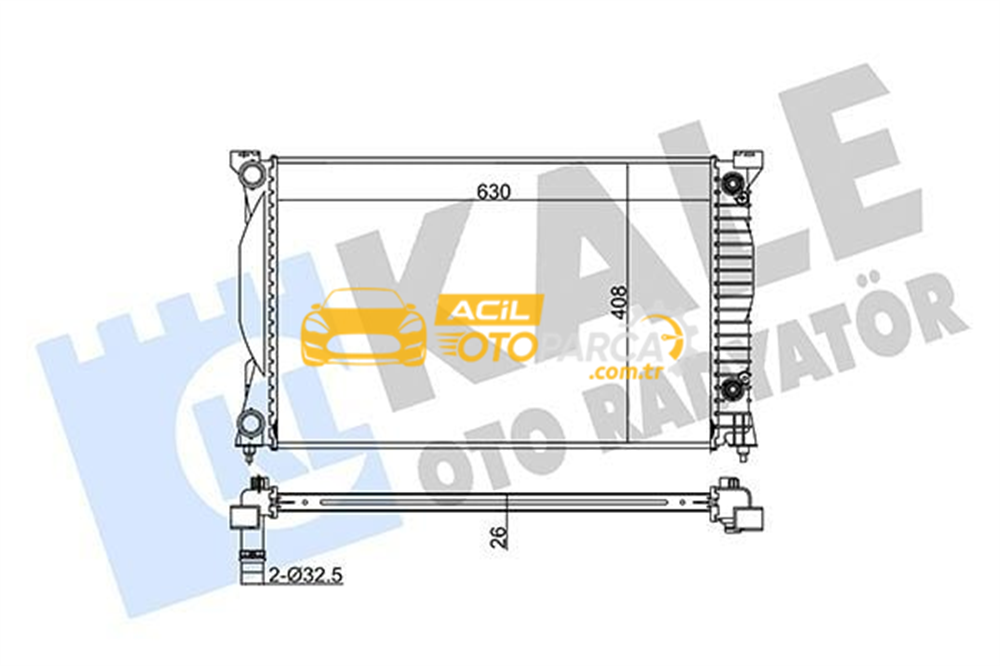 Audi KALE 352900 | Radyatör 01-05 Aı.A4 1.8T