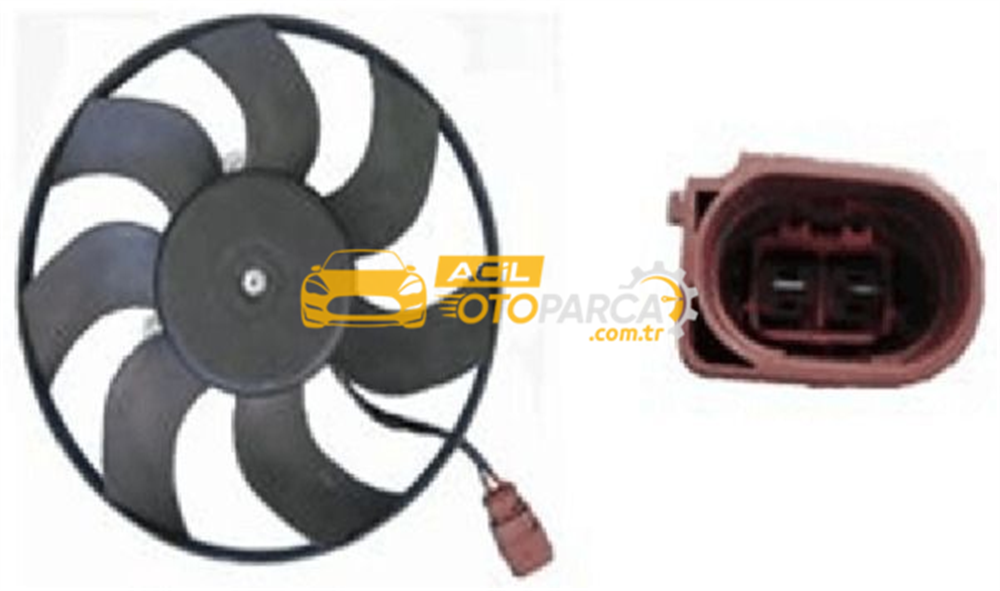 Audi MAHLE CFF186001S | Fan Motoru Golf.V-Caddy.III 1.6Tdi-1.9Tdi-2.0 TDI + Ac (150W-295mm)