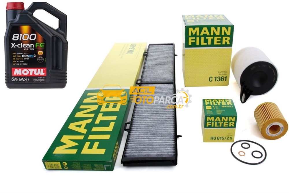 Bmw E92 320i Periyodik Bakım Filtre Seti Motul 5W30