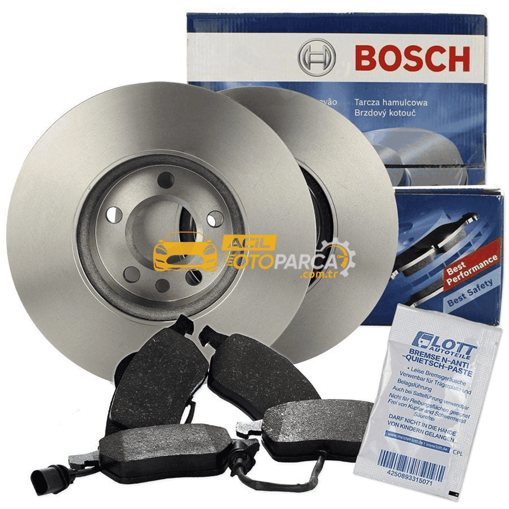 BOSCH Volkswagen Tiguan 2008 - 2015 Ön Fren Disk Balata Takımı Bosch Marka