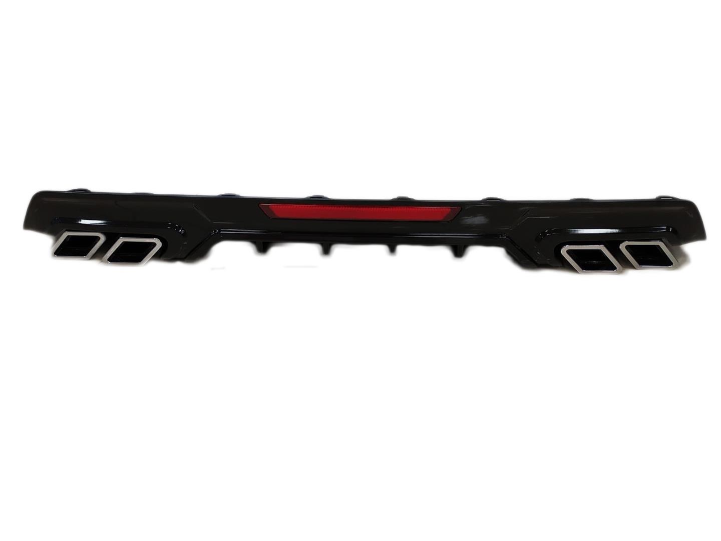 CIVIC FC5 2016-2020 IÇIN UYUMLU DIFÜZÖR KARE EGZOZ  PIANO BLACK 