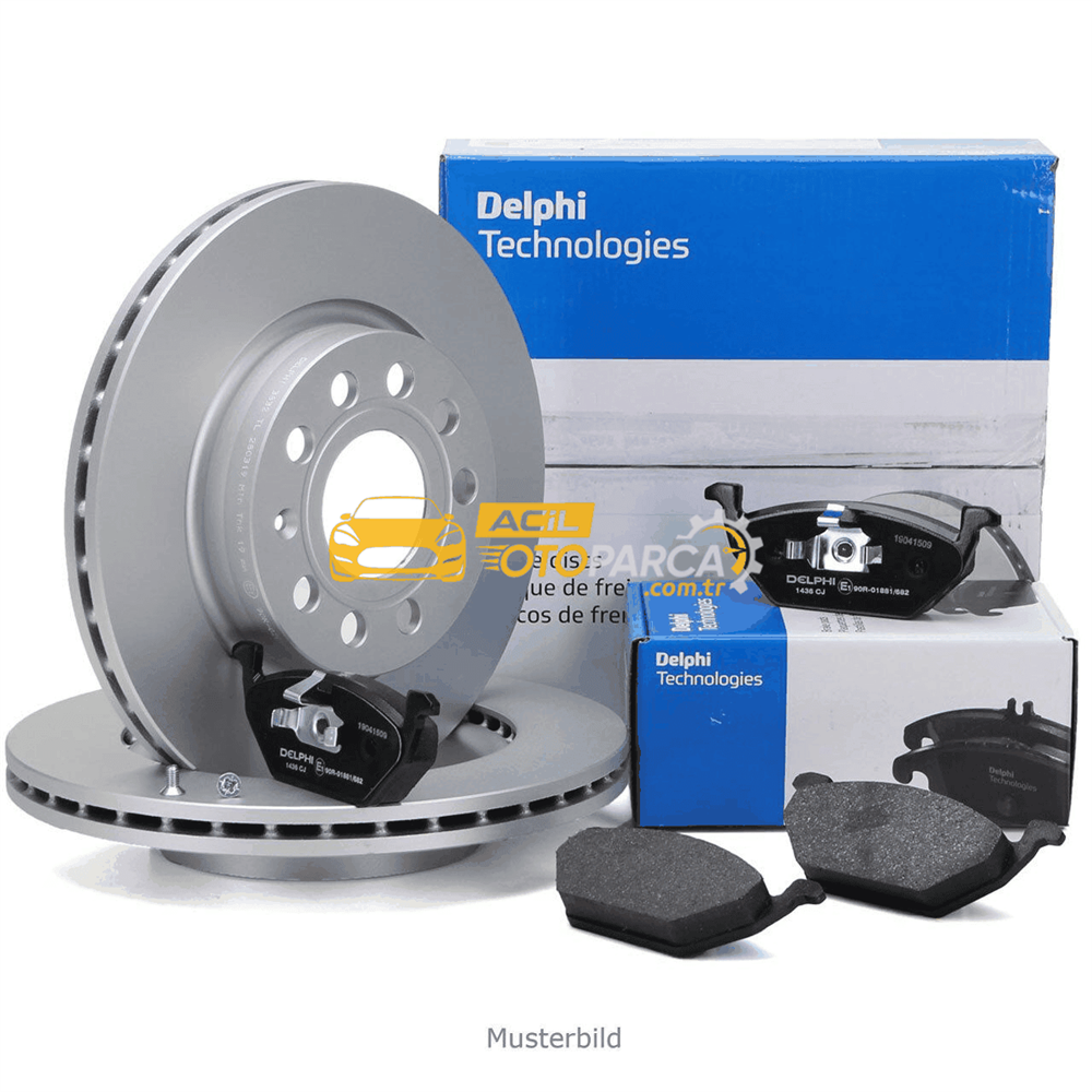DELPHI Volkswagen Golf 4 1998 - 2004 Arası Ön Fren Disk Ve Balata Takımı Delphi Marka