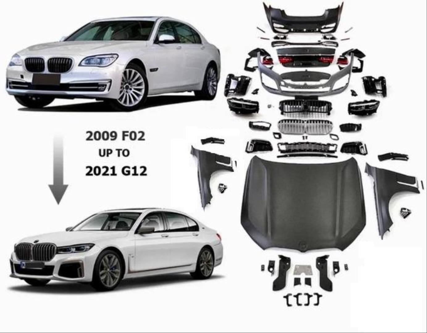 F01 7 SERİSİ (13-15) MAKYAJLI KASA İÇİN G12 FACELİFT BODY KIT  (XENON FARLI MODEL İÇİN) 