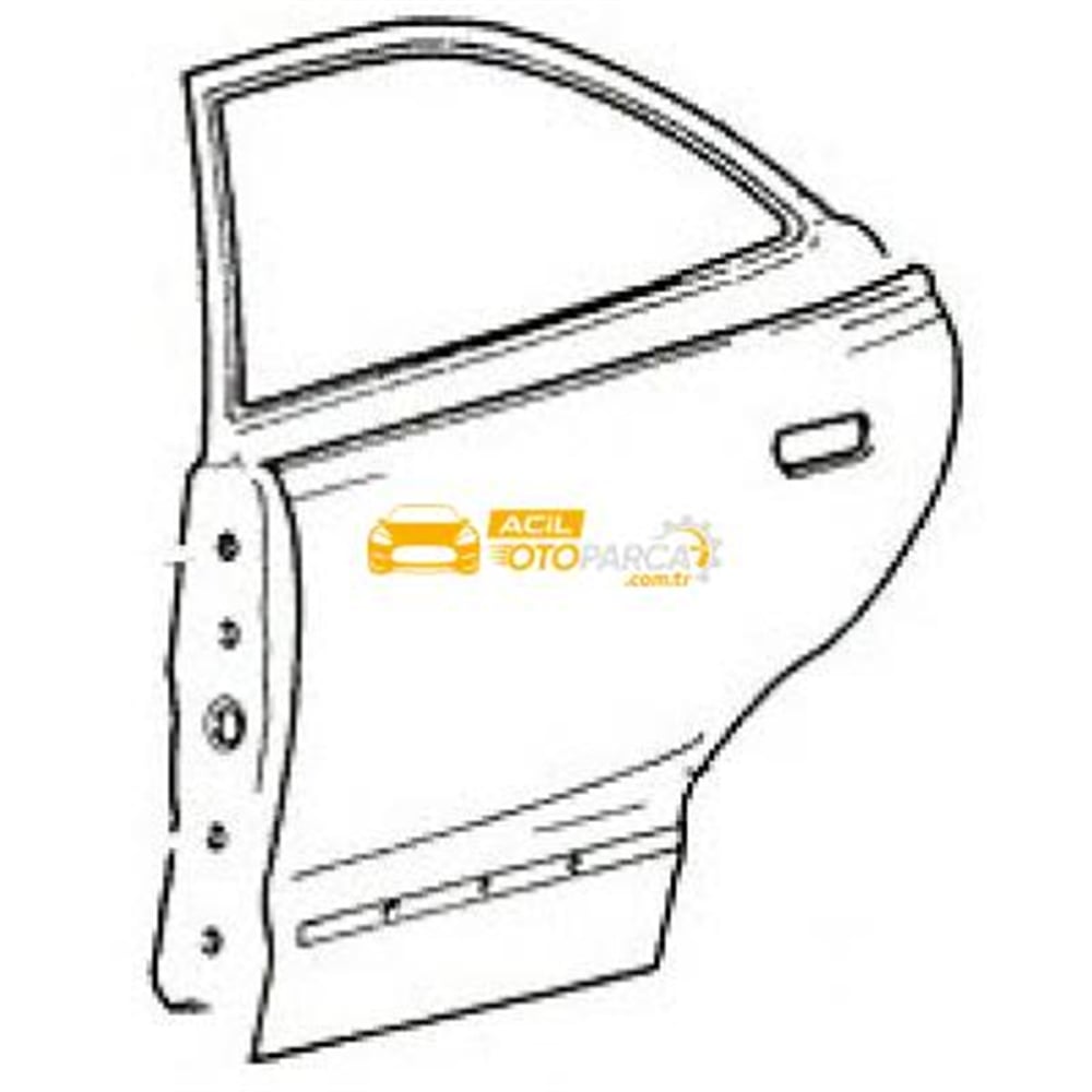 Hyundai Accent Arka Kapi Komple Sol 1995-1999