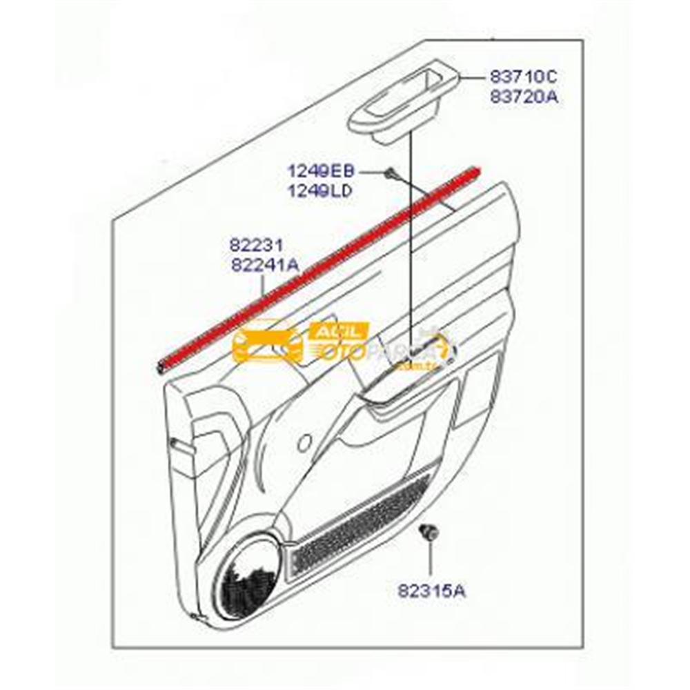 Hyundai Getz Arka Kapi Cam İç Siyirici Fi̇ti̇l Sağ 2002-2005