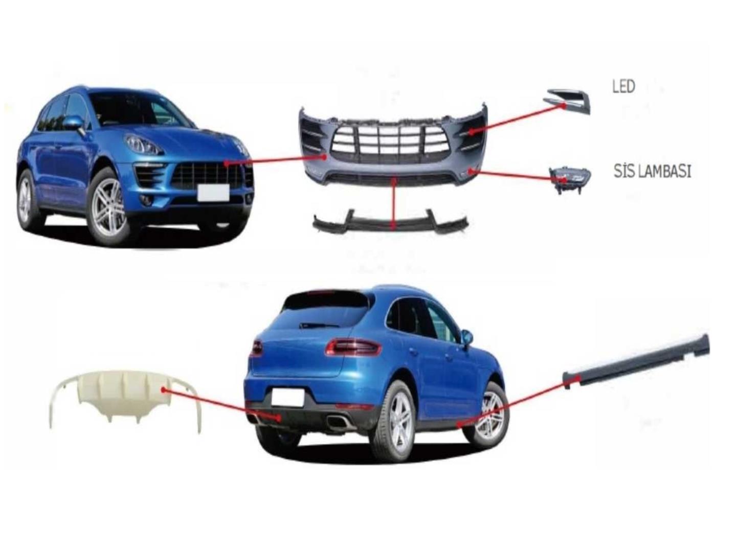 MACAN 2014-2017 IÇIN UYUMLU TECH-ART  BODY KIT