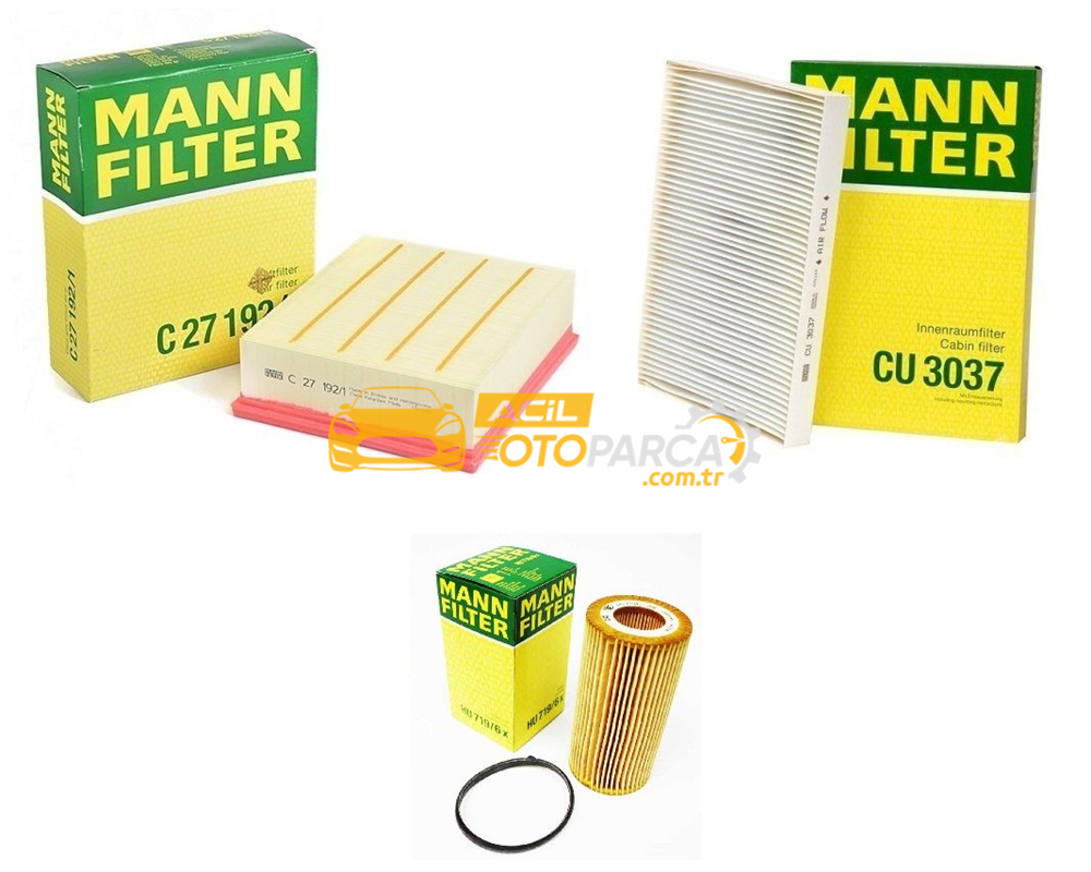 MANN Audi A4 2002 - 2005 Model Arası 3.0 V6 Bakım Seti Mann Marka