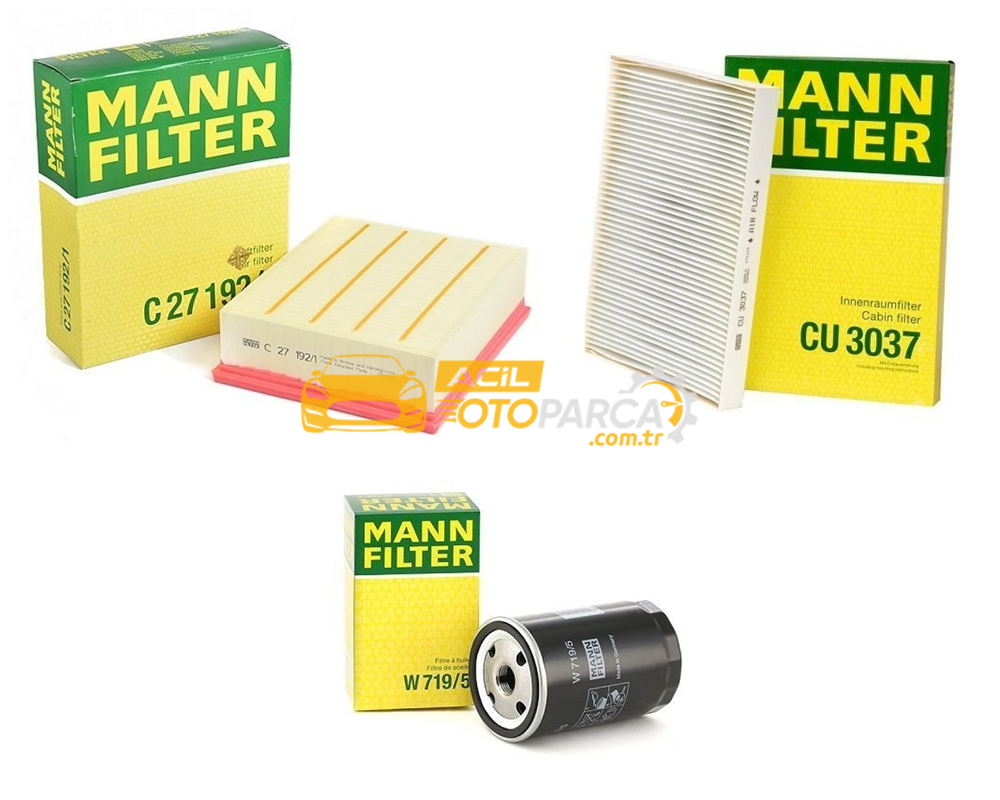 MANN Audi A4 2002 - 2008 1.6 / 1.8 / 2.0 Benzinli Bakım Seti Mann Marka