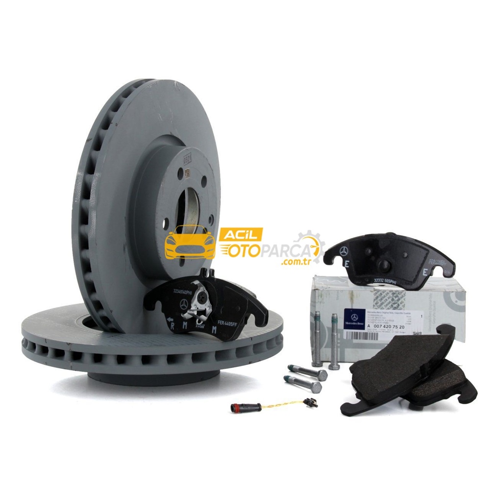 Mercedes W212 E180 AMG Ön Fren Disk Ve Balata Seti Orjinal (0004213012, 0074207520, 2115401717)