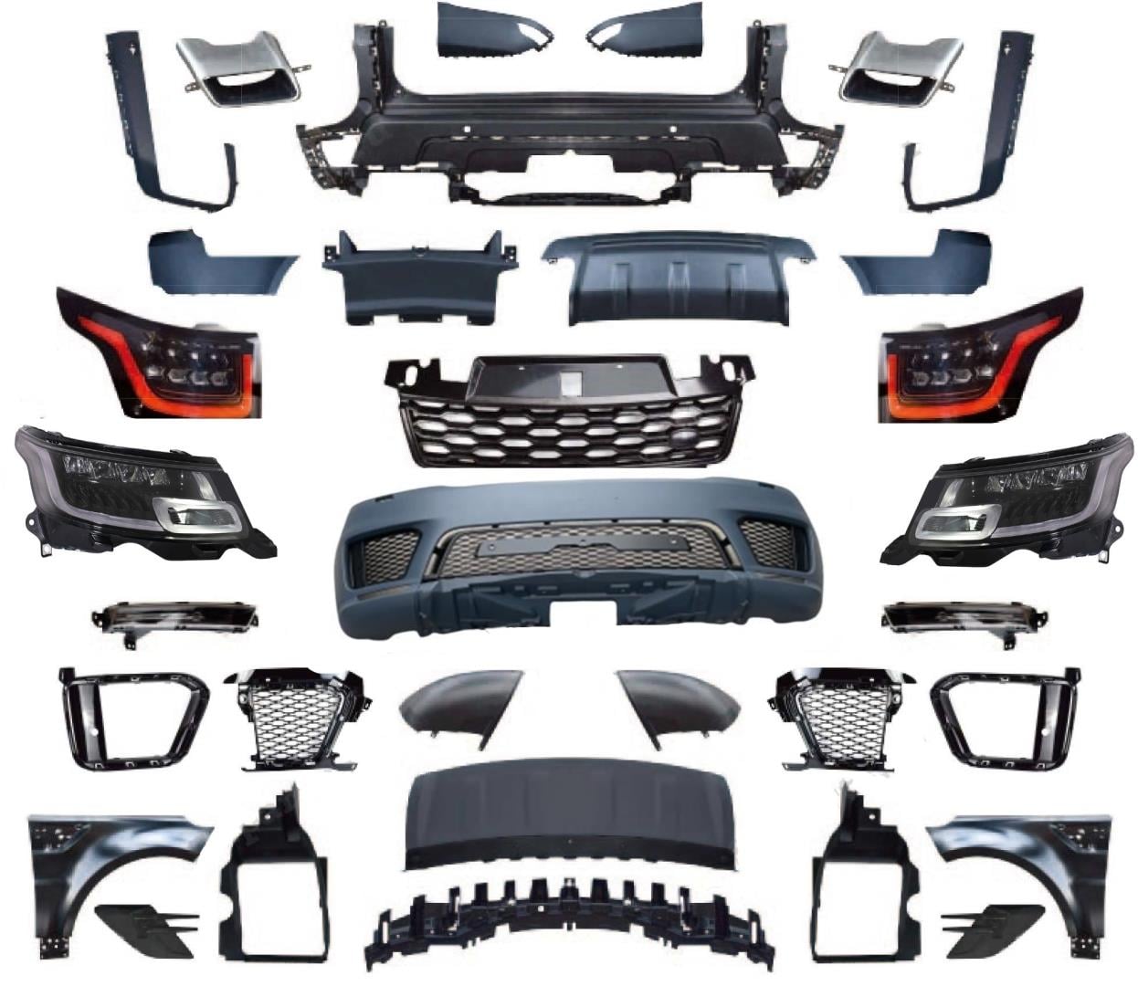RR SPORT 2014-2017 IÇIN FACELIFT 2018+ BODY KIT (L494 MAKYAJLAMA) 