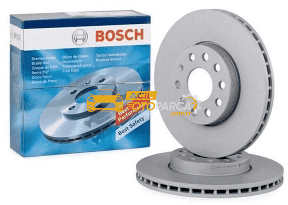Volkswagen BOSCH 0986479C47 | Volkswagen Golf 2013 Model Sonrası Ön Fren Disk Takımı