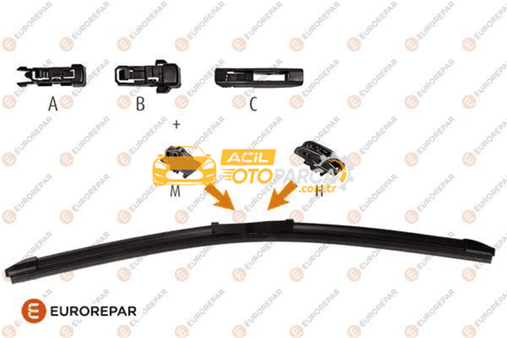 Volkswagen EUROREPAR 1635454480 | Psa / Erp Sağ Silecek Süpürgesi 450 mm | 1 Adet