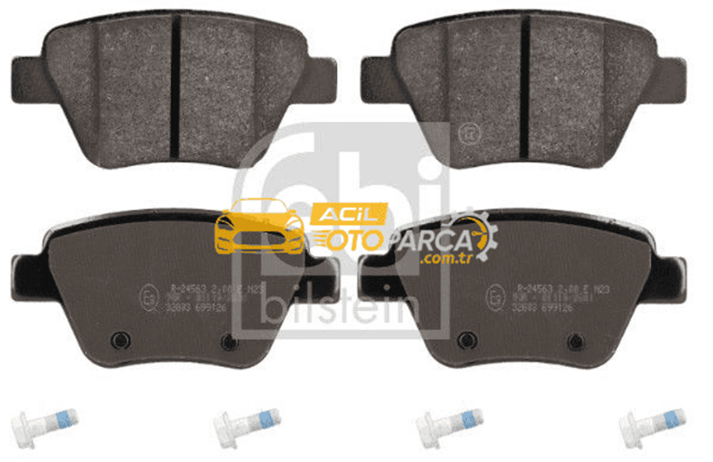 Volkswagen FEBI BILSTEIN 16797 | Arka Fren Balatası Leon Caddy Octavia 1,4Tsı / 1.6 / 1,8Tsı / 1.9 TDI / 2.0 09 / 04 -