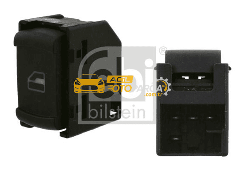 Volkswagen FEBI BILSTEIN 23344 | Cam Açma Kapama Anahtarı Yolcu Tarafı Tekli Golf IV Bora Passat B5 96-06
