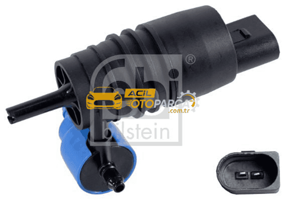 Volkswagen FEBI BILSTEIN 26259 | Silecek Su Fıskiye Motoru Caddy T4 T5 T6 Golf II III IV V VI VII A1 A3 A4 A6 Q3 Q5 Q7 Ibiza Leon Toledo