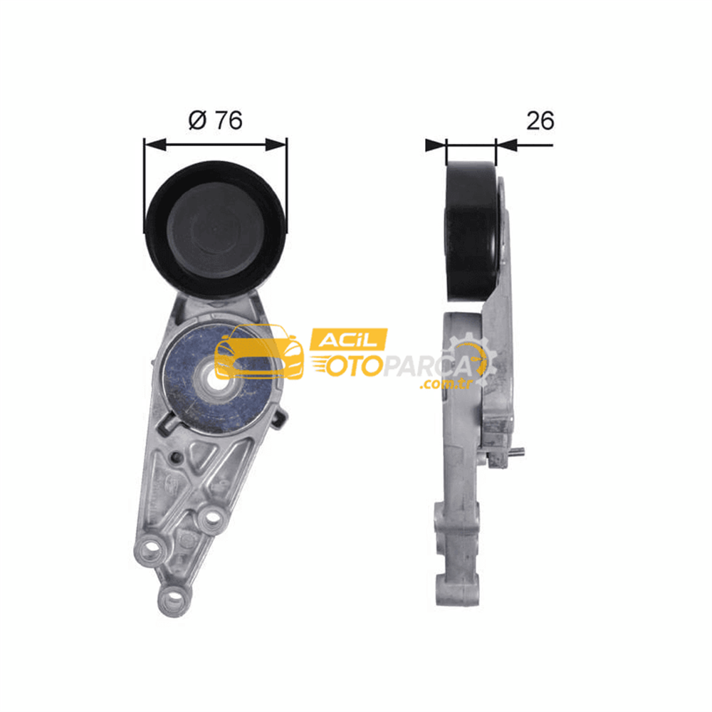 Volkswagen GATES T38151 | V Kayış Gergisi (VW Passat 97-05 Audi A4 95-01 A6 96-05 Skoda Superb 02-08) Adr-Aeb-Apt-Alz-Apu-Arm