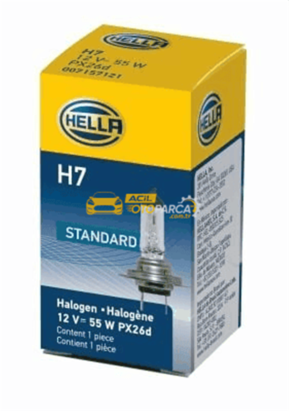 Volkswagen HELLA 8GH178555-011 | Ampül H7 12V 55W | 1 Adet