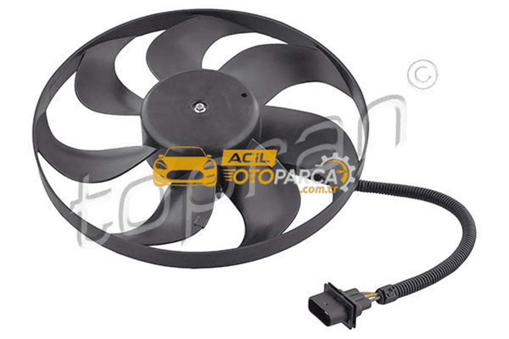 Volkswagen TOPRAN 109037 | Fan Motoru-345 mm 250 / 60W (VW Golf 98-06 Polo 95-08 Audi A3 97-03 Seat Leon 00-06 Skoda Octavia 97-11)