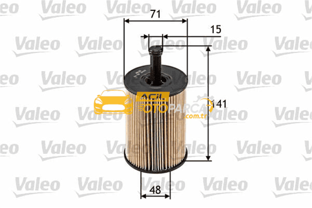Volkswagen VALEO 586506 | Yağ Filtresi Volkswagen Golf V, Plus 1.9, Touran 1.9, Audi A2, A3, A4, A5