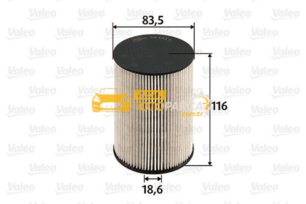 Volkswagen VALEO 587919 | Mazot Filtresi Golf V 03-Jetta III 05-Caddy III 04-Touran 03-/ A3 / Octavia 04-1.9 TDI 2.0 TDI