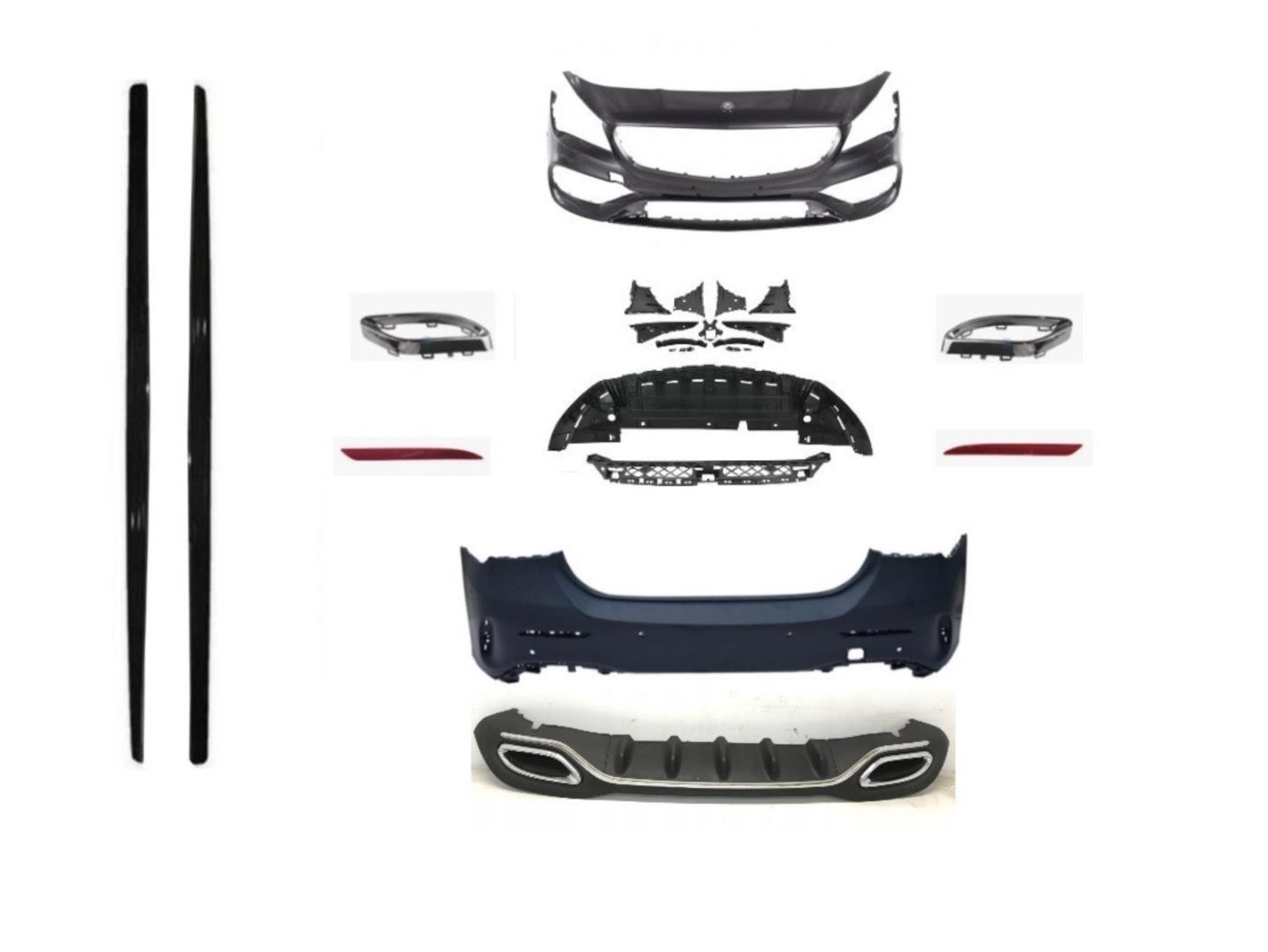 W117 CLA SERISI IÇIN UYUMLU AMG SET (ÖN ARKA TAMPON, DIAMONDPANJUR,MARSPIYEL,EGZOZLAR) 