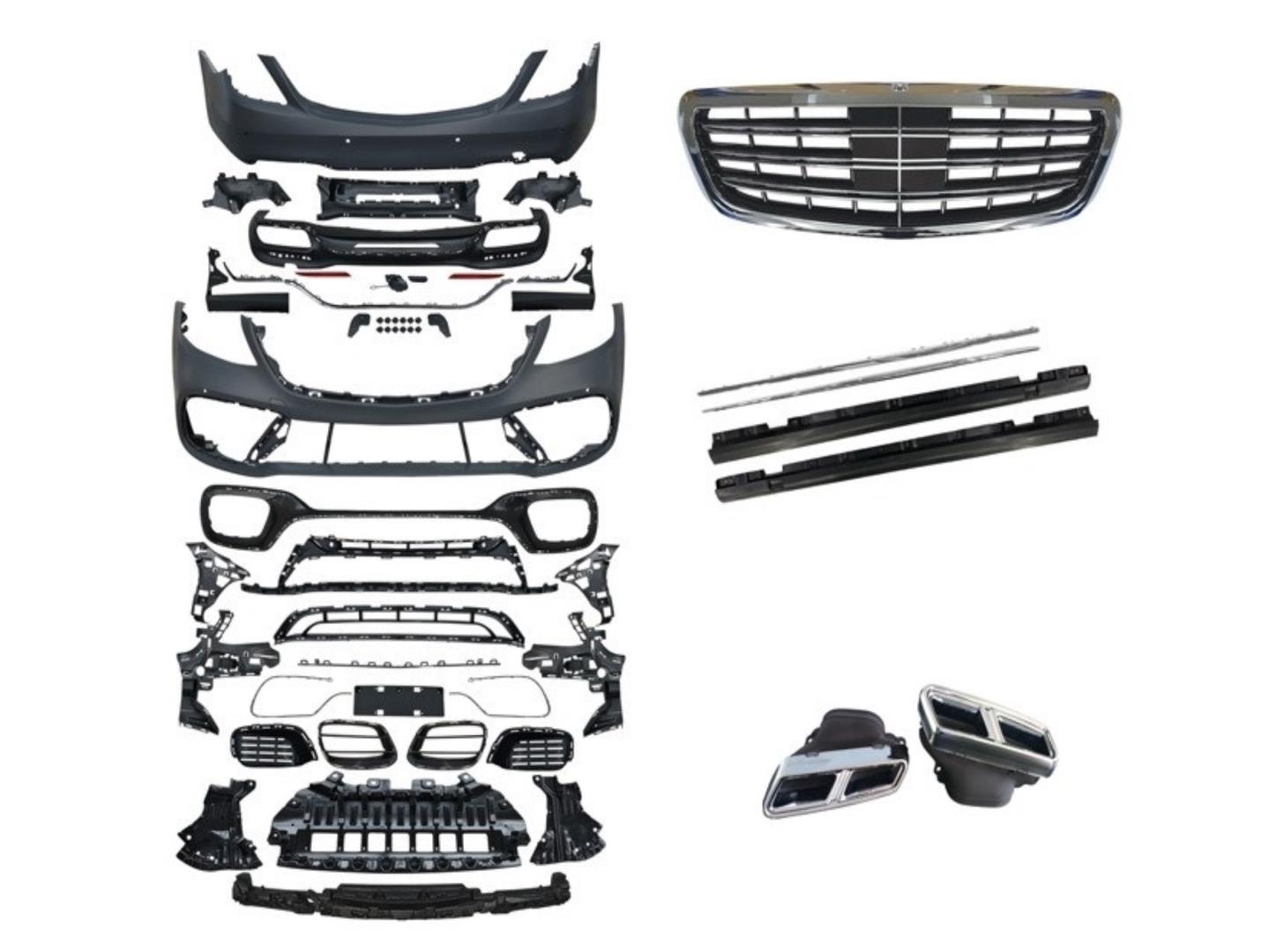 W222 2014-2020 S SERISI IÇIN UYUMLU S63 GÖRÜNÜM BODY KIT 