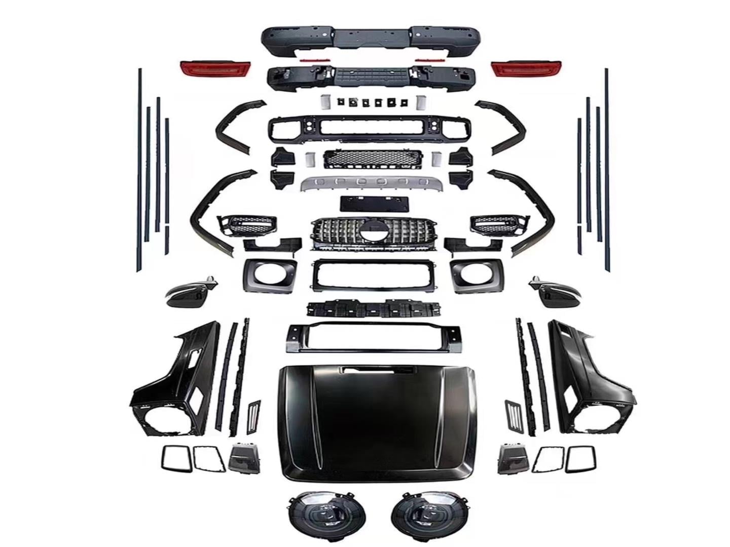 W463 G SERISI IÇIN UYUMLU G63 GÖRÜNÜM BODY KIT FULL SET (2004-2018)  