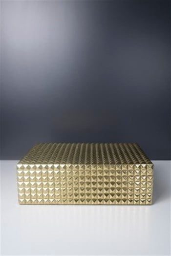 Gold Renk Dış Kaplama Mika İçi Siyah Dekoratif Kutu 29 Cm Dekoratif Kutu