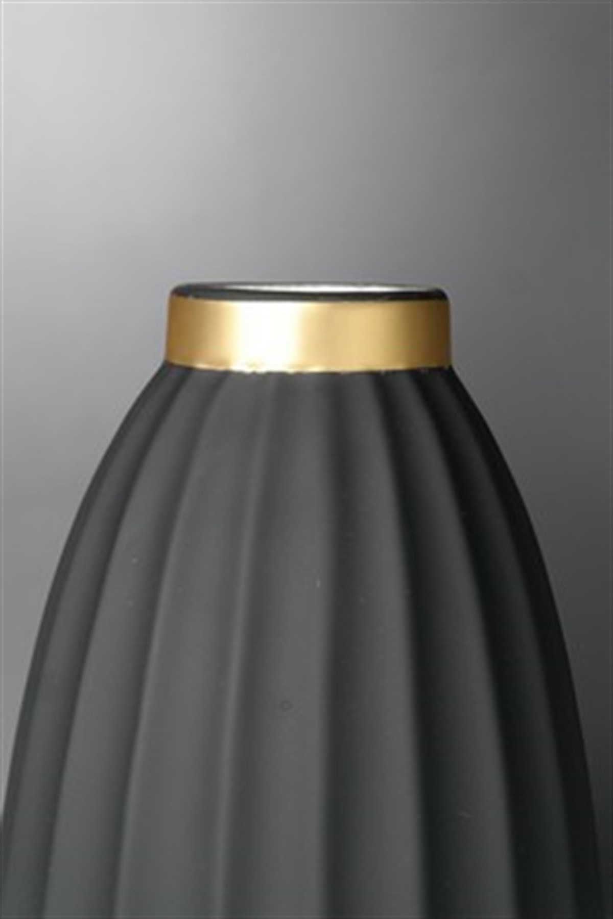 Mat Siyah Gold Detaylı Seramik Vazo 24 Cm Fiyatları | Joy Home Accessories