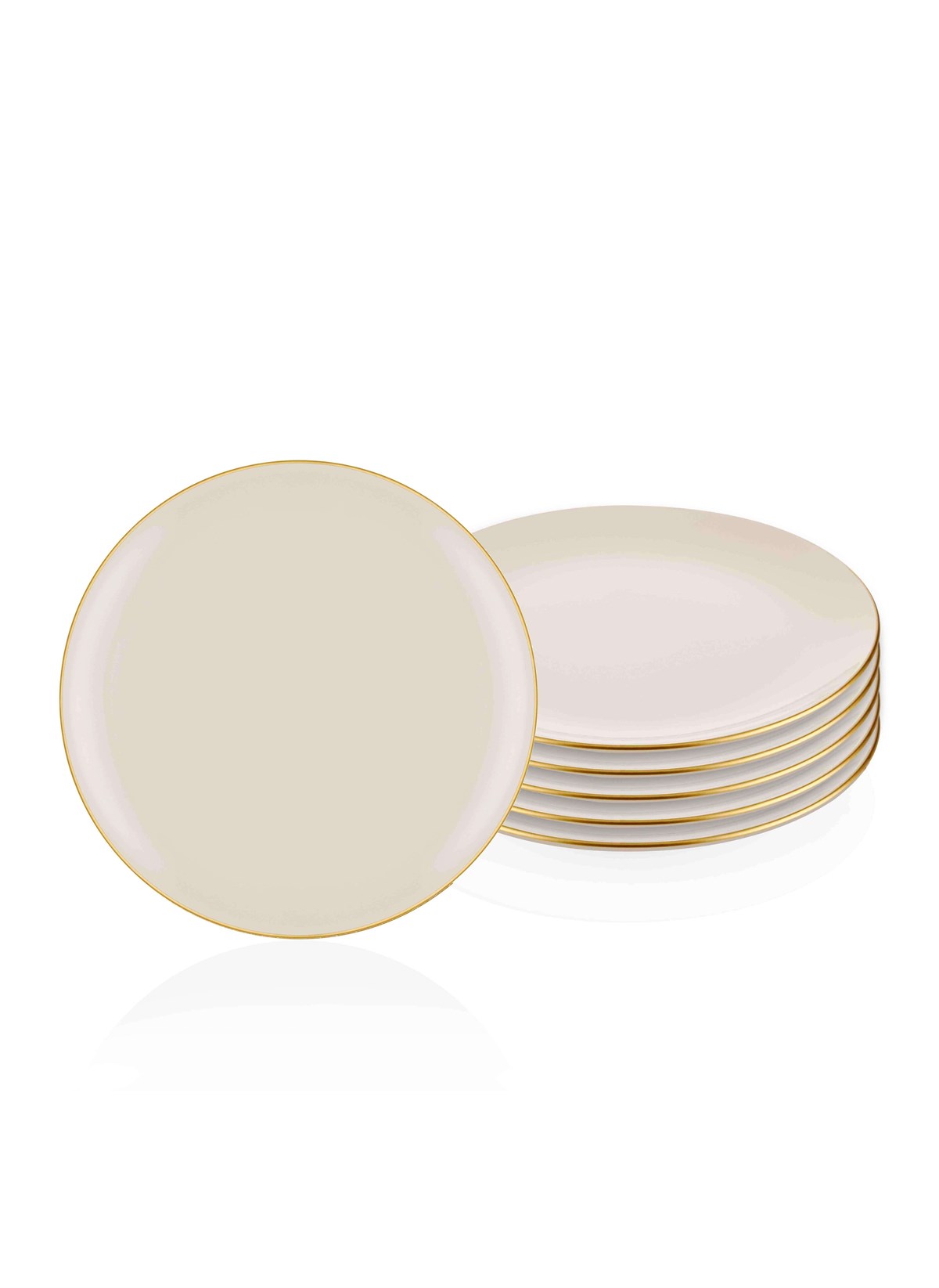 Servis Tabağı 6lı Set Krem Basic Gold Detay Porselen 26 Cm Fiyatları | Joy  Home Accessories