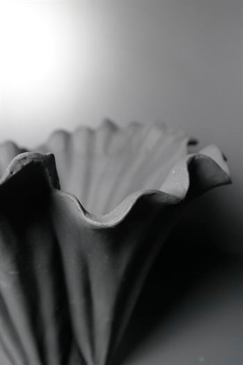  Siyah Porselen Vazo 32Cm Dekoratif Vazo
