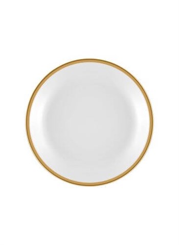 24 Parça Beyaz Gold Kenarlı Porselen Yemek Takımı Yemek Takımları