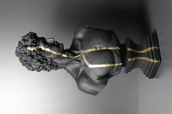 David Siyah Gold Detaylı Büst Dekoratif Obje