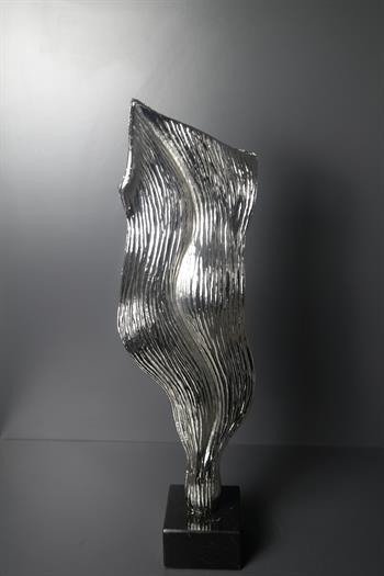 El Yapımı Gümüş Rüzgar Metal Obje 56Cm Dekoratif Obje