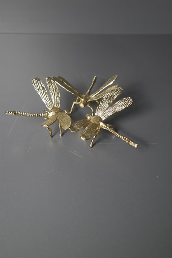 Gold Kristal Küre Yusufçuk Figürlü 15 Cm Dekoratif Obje