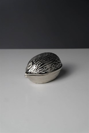 Gümüş Ceviz Dekoru Küçük 10 Cm Dekoratif Ev Aksesuarları