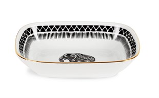 Porselen Meze Tabağı Fil Desenli17 Cm Dekoratif Ev Aksesuarları