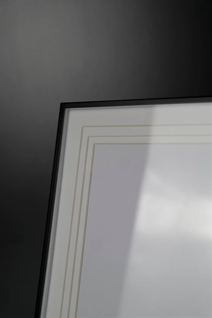 Siyah Metal Dış İç Kısmı Katman Kenarlı Resim Çerçevesi 14,5x19,5 Cm Dekoratif Ev Aksesuarları