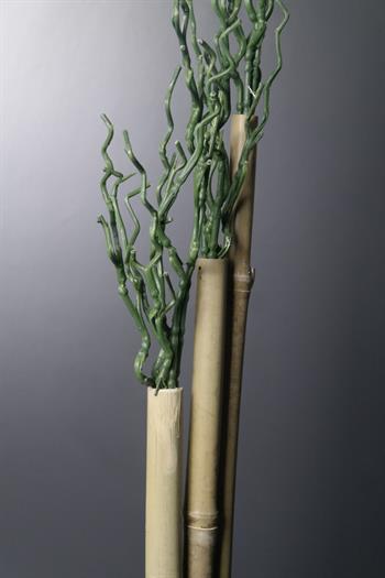 Yeşil Yapay Bambu Yapraklı Saksı 63cm Dekoratif Kase