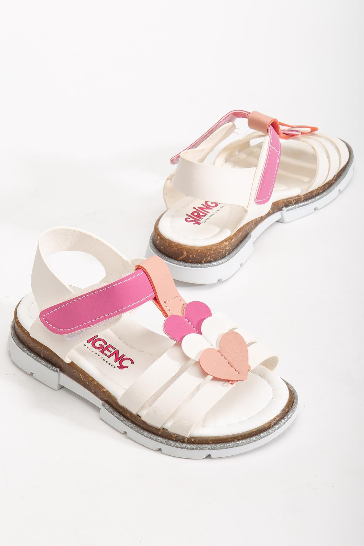 KALPLİ PATİK FLET KIZ SANDALET BEYAZ-FUJİ