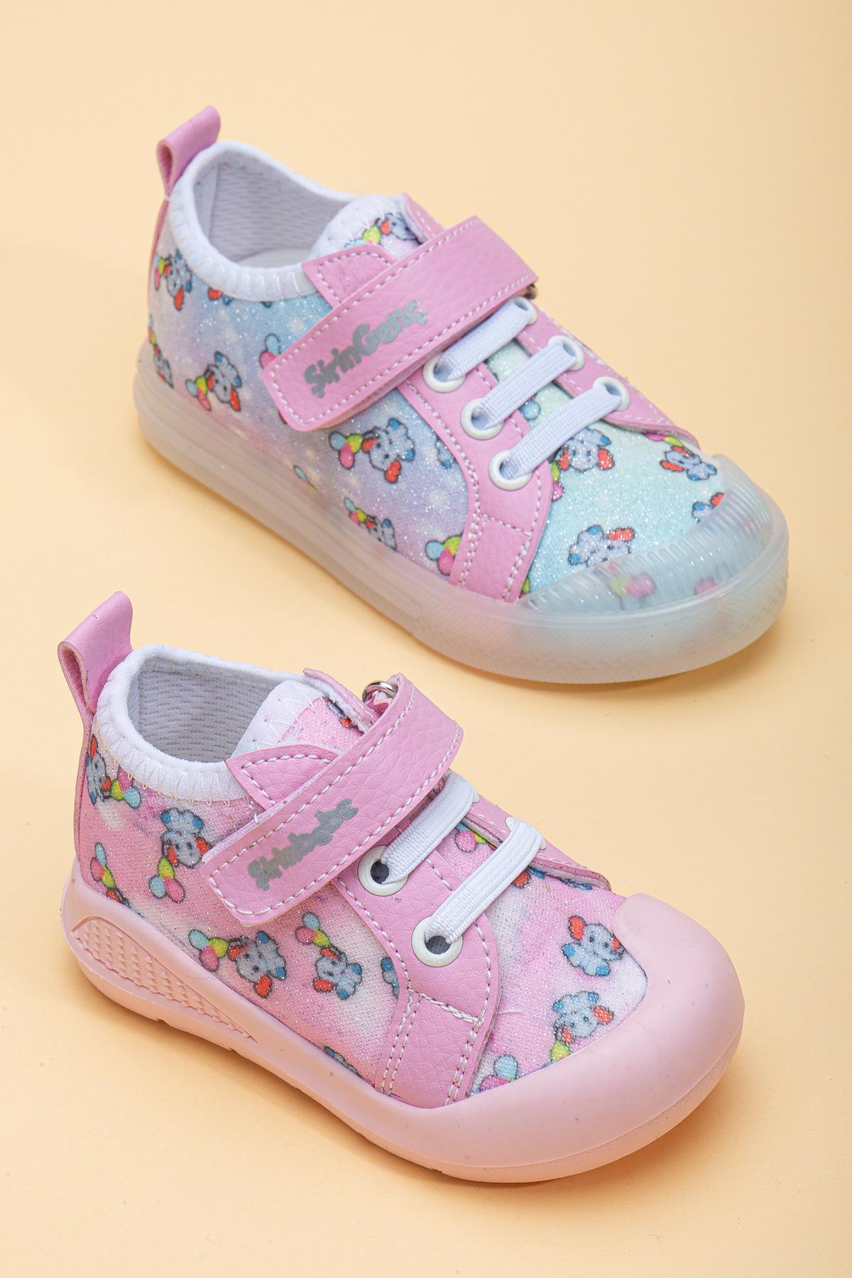 KETEN ŞEFFEF VE BEYAZ TABAN BEBEK ÇOCUK CONVERSE FUŞYA