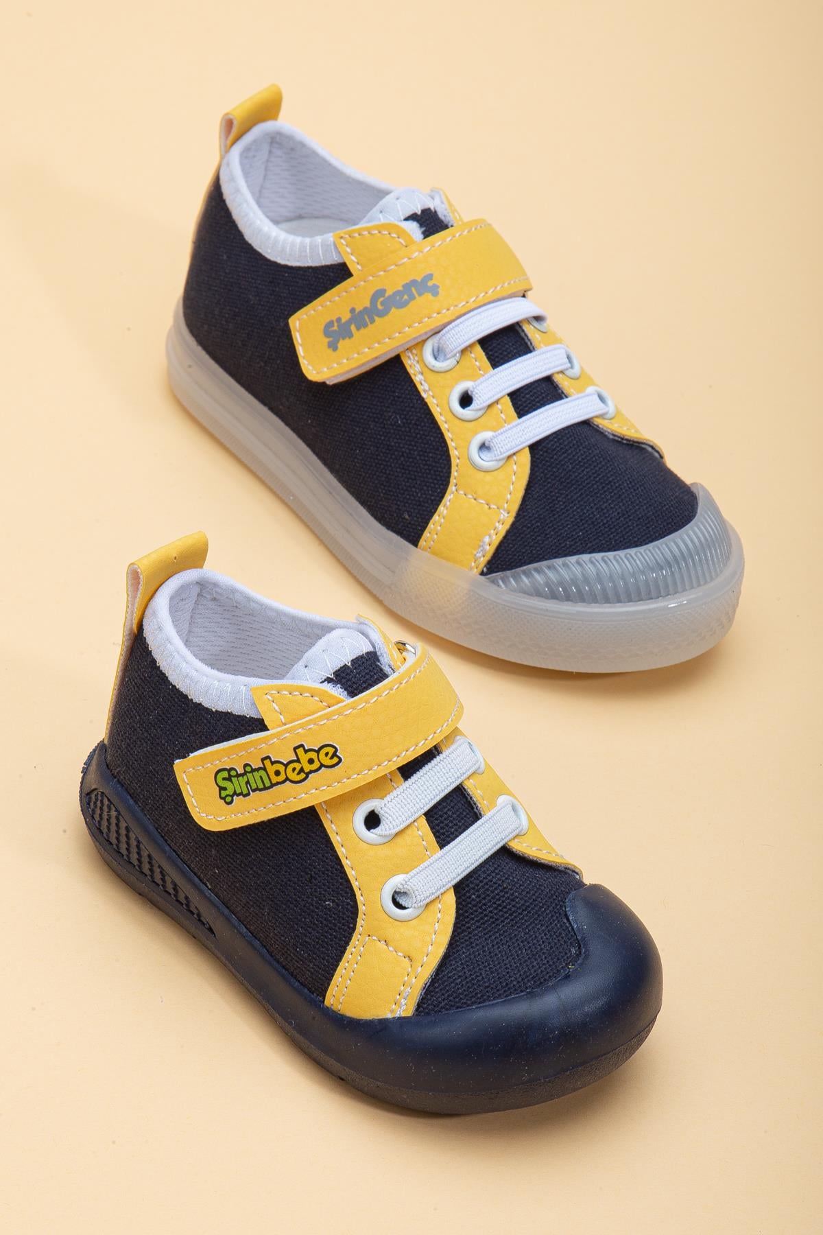 KETEN ŞEFFEF VE BEYAZ TABAN BEBEK ÇOCUK CONVERSE SARI