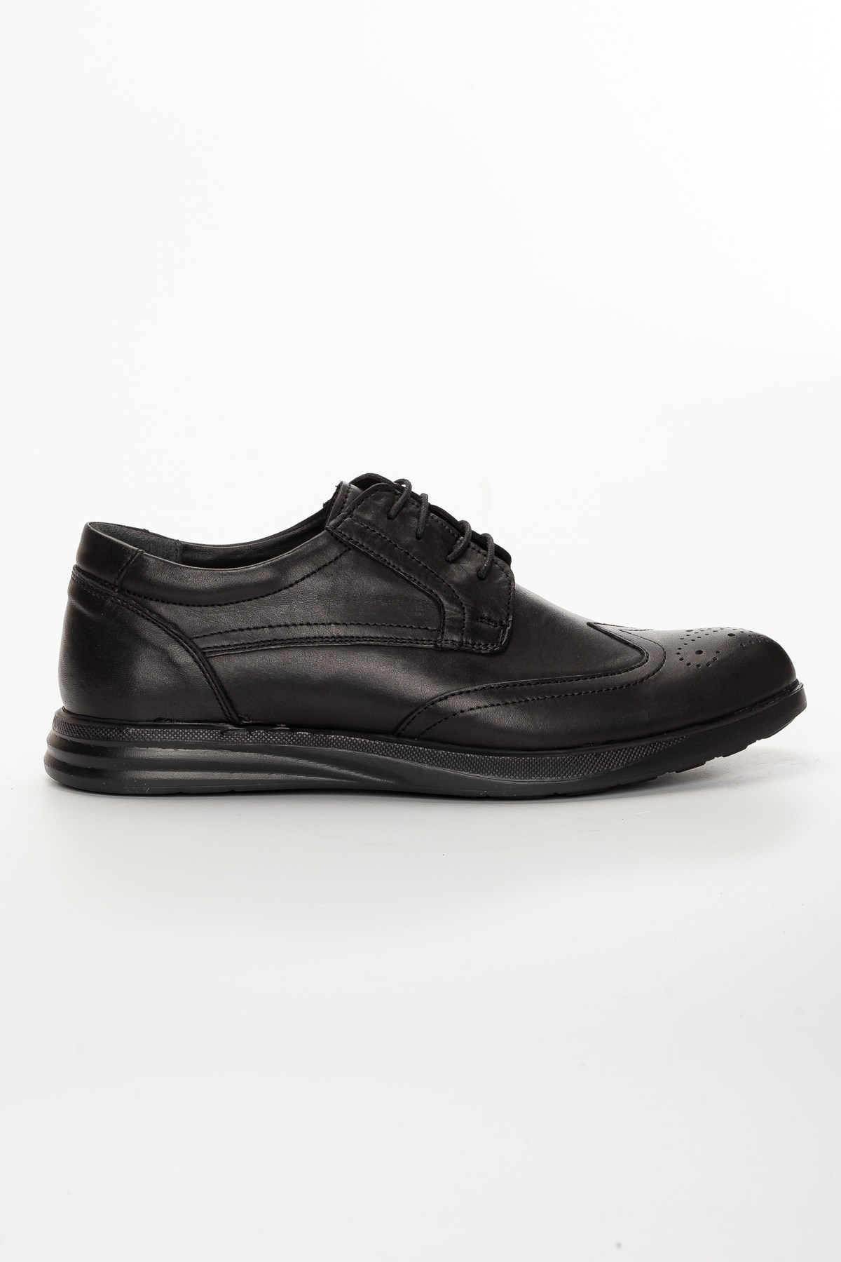Düz taban Bağcıklı Siyah Erkek Klasik Ayakkabı